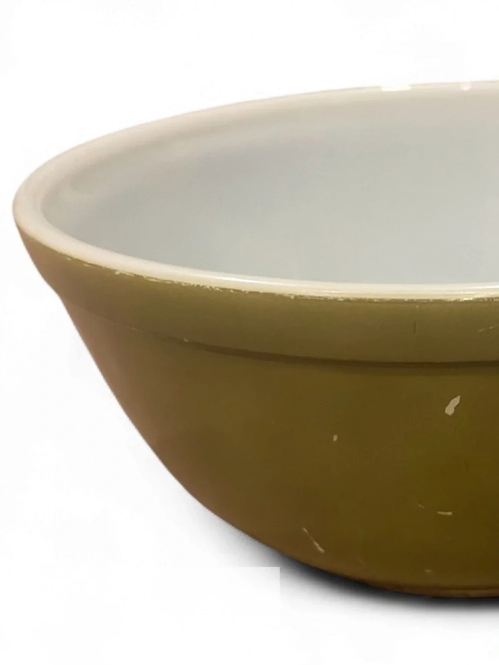Vintage Pyrex Avocado Green 2 1/2 Qts Mixing Bowl 403 Ovenware USA Kitchenware